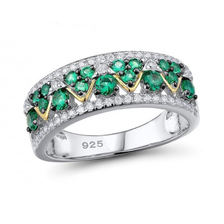 Ring aus Silber mit Grüner Spinell