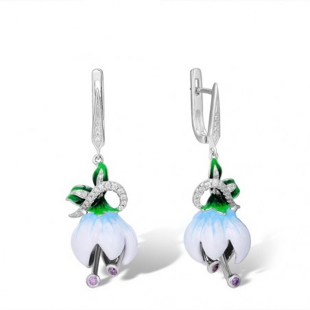Ohrringe aus Silber - Emaille