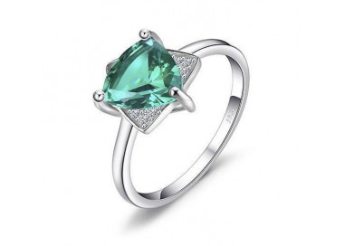 Ring aus Silber mit Smaragd