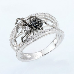 Ring aus Silber - Spinne