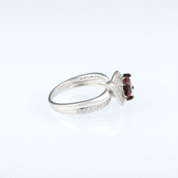 Granat-Ring aus Silber