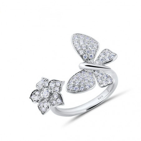 Ring Silber - Schmetterling