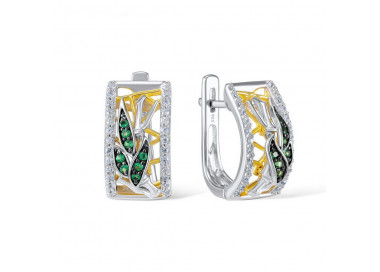 Ohrringe aus Silber - Bambus