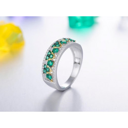 Ring aus Silber mit Grüner Spinell