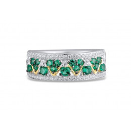 Ring aus Silber mit Grüner Spinell