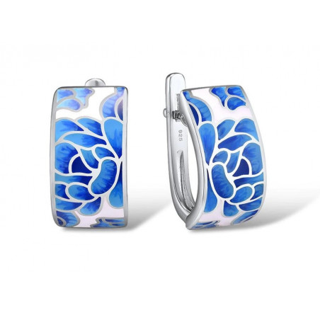 Ohrringe aus Silber - Emaille handbemalt