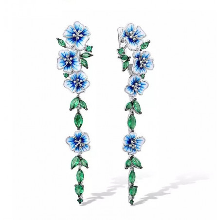 Ohrhänger aus Silber - Emaille | Schmuck-Sale.ch