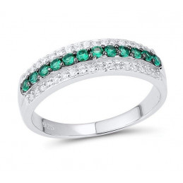 Ring Silber - Grüner Spinell