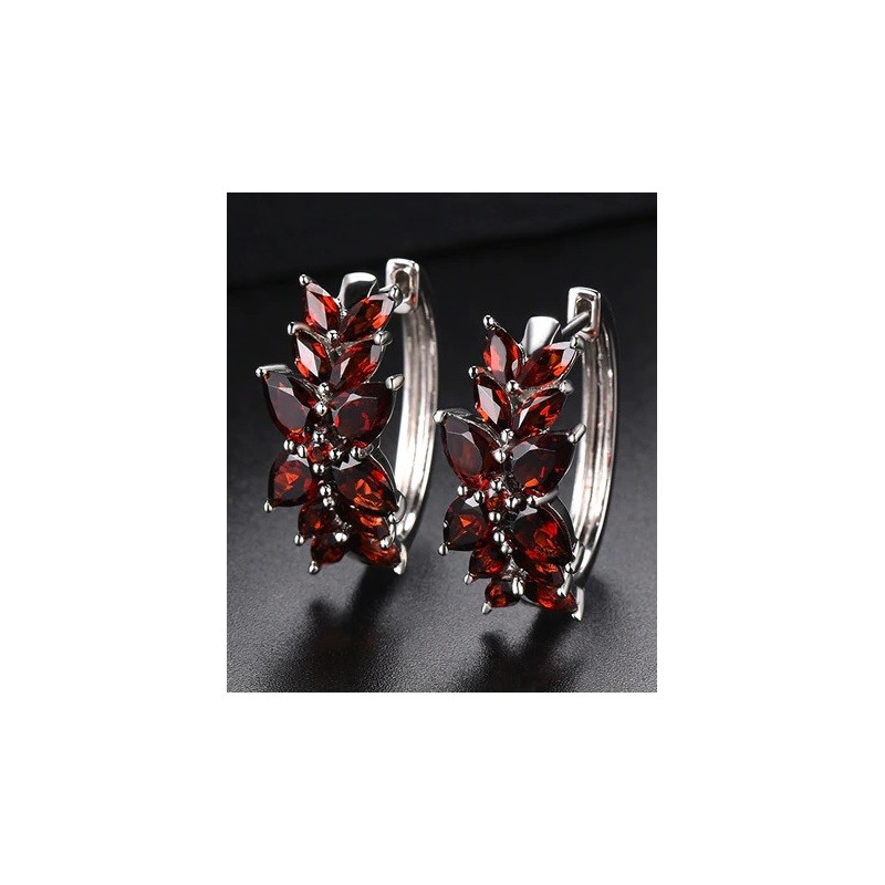 Cavill Ohrring-Set Schicke Sambian Granat 925 Silber Ohrringe, 0.954ct