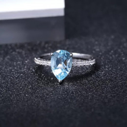 Ring Blautopas Silber / kaufen Online / Schweiz