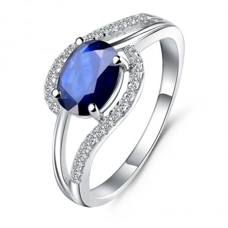 Ring Saphir Silber