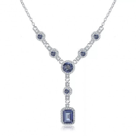 Halskette - Collier Silber Quarz