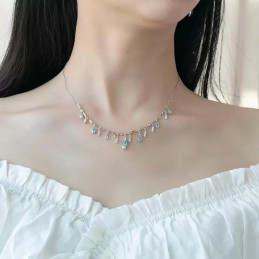 Halskette Collier Silber Edelsteine online kaufen - Schmuck-Sale.ch