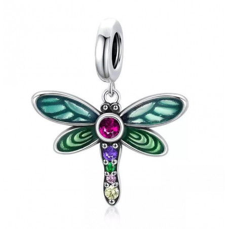 Charm Silber - Anhänger - Libelle
