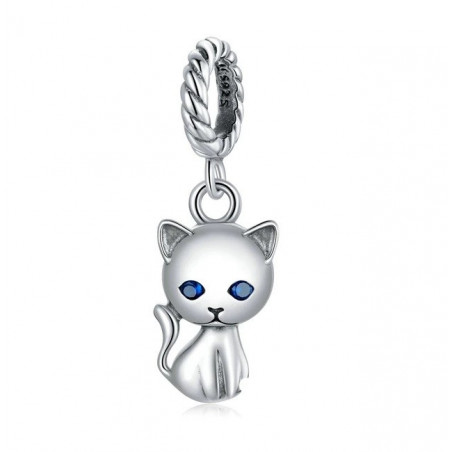 Charm Silber - Anhänger Katze