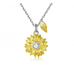 Halskette Silber - Sonnenblume