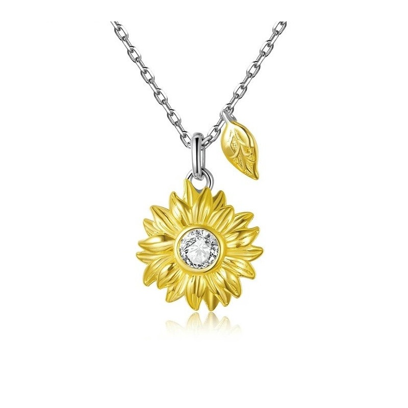 Halskette Silber - Sonnenblume - Smuck-Sale.ch