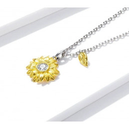 Halskette Silber - Sonnenblume - Smuck-Sale.ch