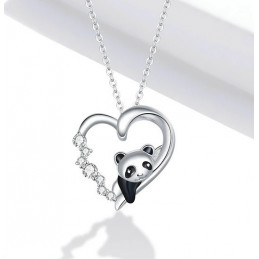 Silberkette für Kinder - Pandabär
