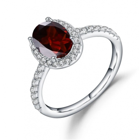 Ring Silber Granat / Silberring kaufen Online