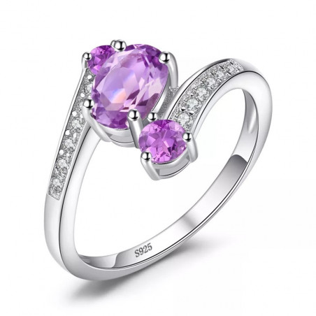 Ring aus Silber mit Amethyst