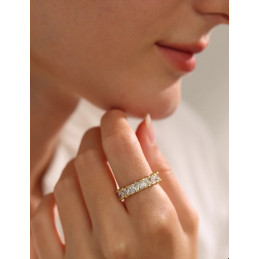 Zirkonia Ring aus Edelstahl