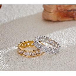 Zirkonia Ring aus Edelstahl