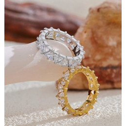 Zirkonia Ring aus Edelstahl