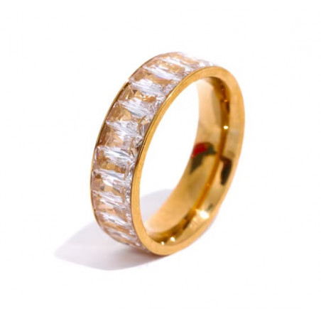 Zirkonia Ring aus Edelstahl