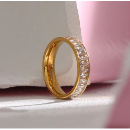 Zirkonia Ring aus Edelstahl