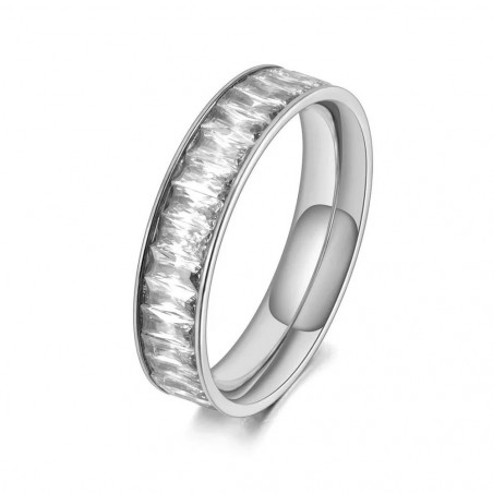 Zirkonia Ring aus Edelstahl