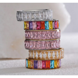 Zirkonia Ring aus Edelstahl