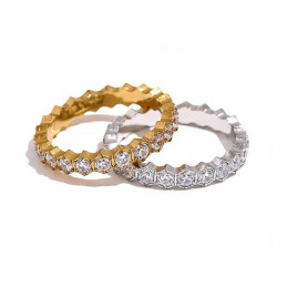 Zirkonia Ring aus Edelstahl