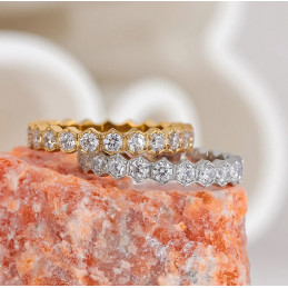 Zirkonia Ring aus Edelstahl