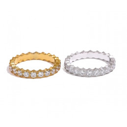 Zirkonia Ring aus Edelstahl