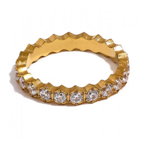 Edelstahlring vergoldet