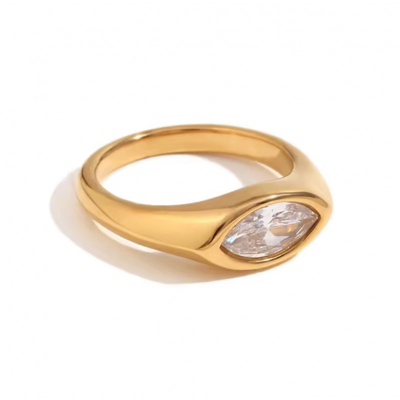 Zirkonia Ring aus Edelstahl Zirkonia Ring aus Edelstahl