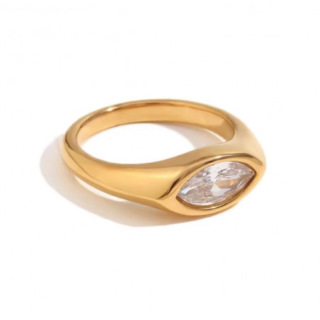 Zirkonia Ring aus Edelstahl