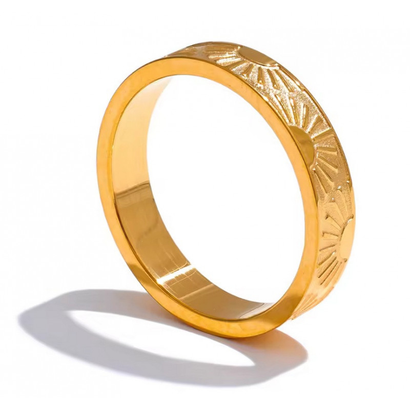 Vergoldeter Edelstahl Ring Vergoldeter Edelstahl Ring