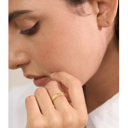 Vergoldeter Edelstahl Ring