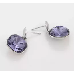 Ohrhänger mit violettem Kristall