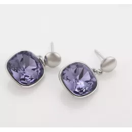 Ohrhänger mit violettem Kristall