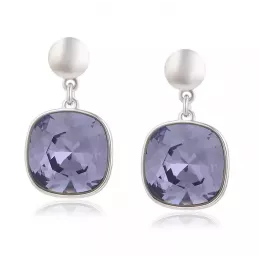 Ohrhänger mit violettem Kristall
