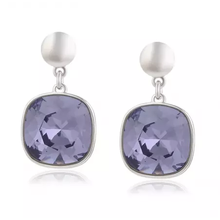 Ohrhänger mit violettem Kristall