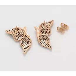 Schmetterlings-Ohrstecker mit Zirkonia