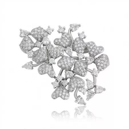 Brosche in Blüten-Optik