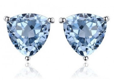 Ohrstecker mit Blautopas - Silber 925