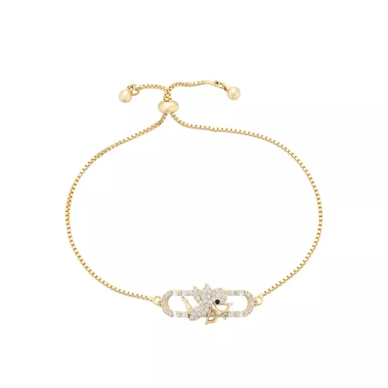 Vergoldetes Armband mit Amor