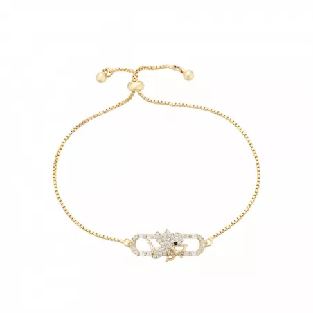 Vergoldetes Armband mit Amor