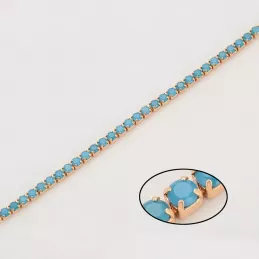 Tennisarmband mit türkisblauen Steinen